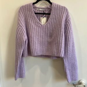 NWT Lilac cropped sweater by Zara